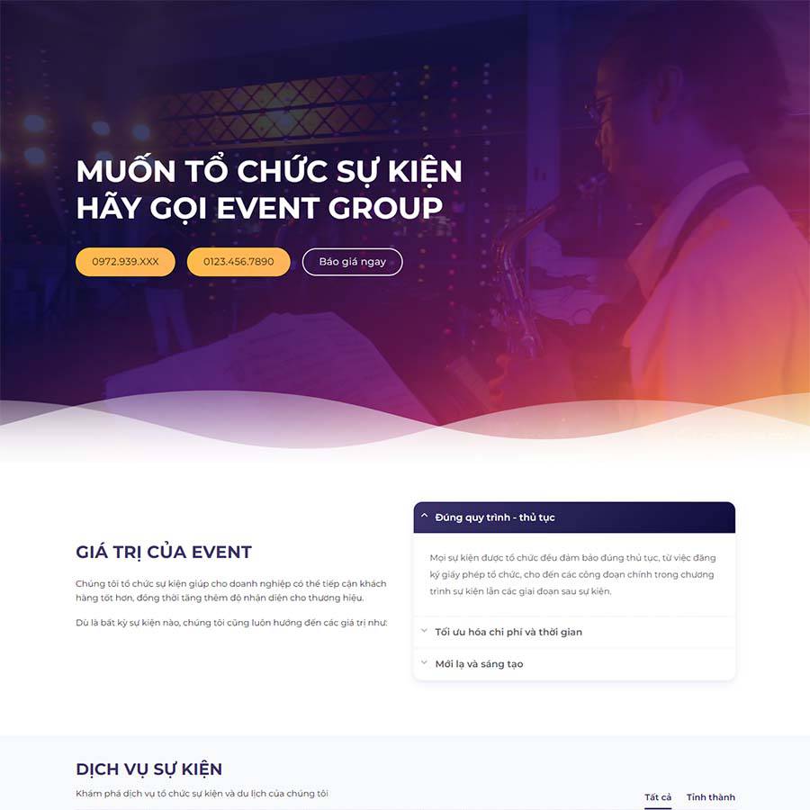 Theme WordPress công ty tổ chức sự kiện 07