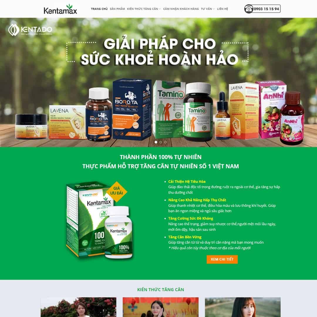 Theme WordPress thực phẩm chức năng 08