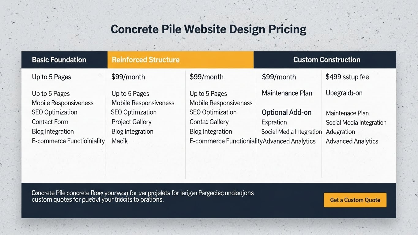 Bảng gi&aacute; dịch vụ thiết kế website &eacute;p cọc b&ecirc; t&ocirc;ng chi tiết 