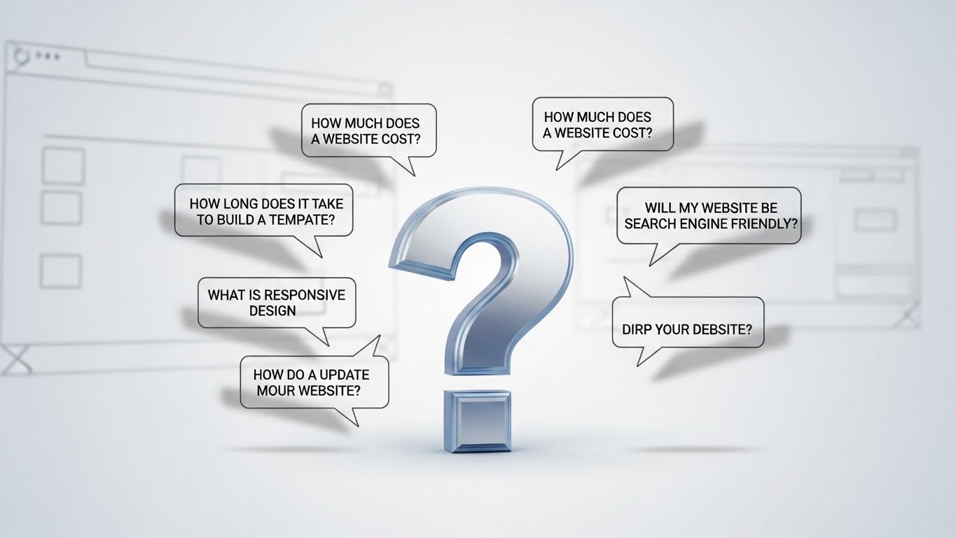 Biểu tượng c&acirc;u hỏi v&agrave; c&aacute;c thắc mắc thường gặp về thiết kế website 