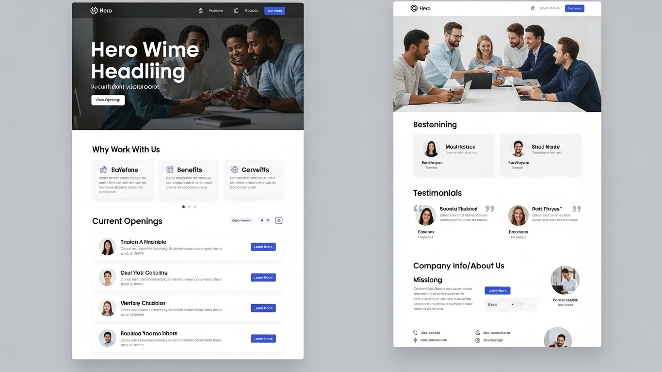 Các Thành Phần Chính Của Một Mẫu Landing Page Tuyển Dụng Hiệu Quả
