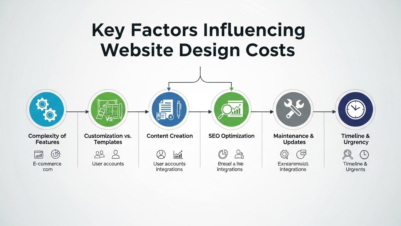Các yếu tố chính ảnh hưởng đến chi phí thiết kế website