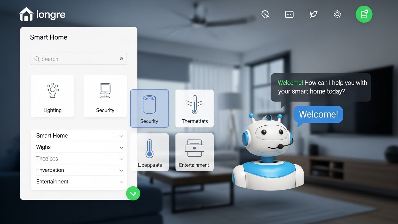 Chatbot AI tư vấn giải ph&aacute;p nh&agrave; th&ocirc;ng minh tr&ecirc;n giao diện website 
