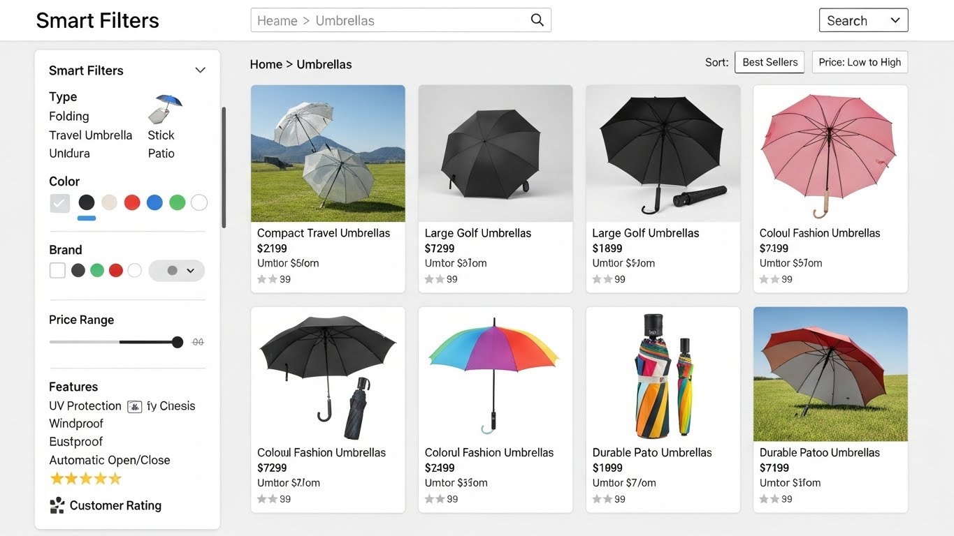 Danh mục sản phẩm &ocirc; d&ugrave; được sắp xếp khoa học tr&ecirc;n website, với c&aacute;c bộ lọc th&ocirc;ng minh 