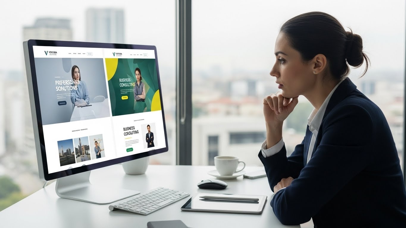 Doanh nhân băn khoăn giữa hai lựa chọn thiết kế website 