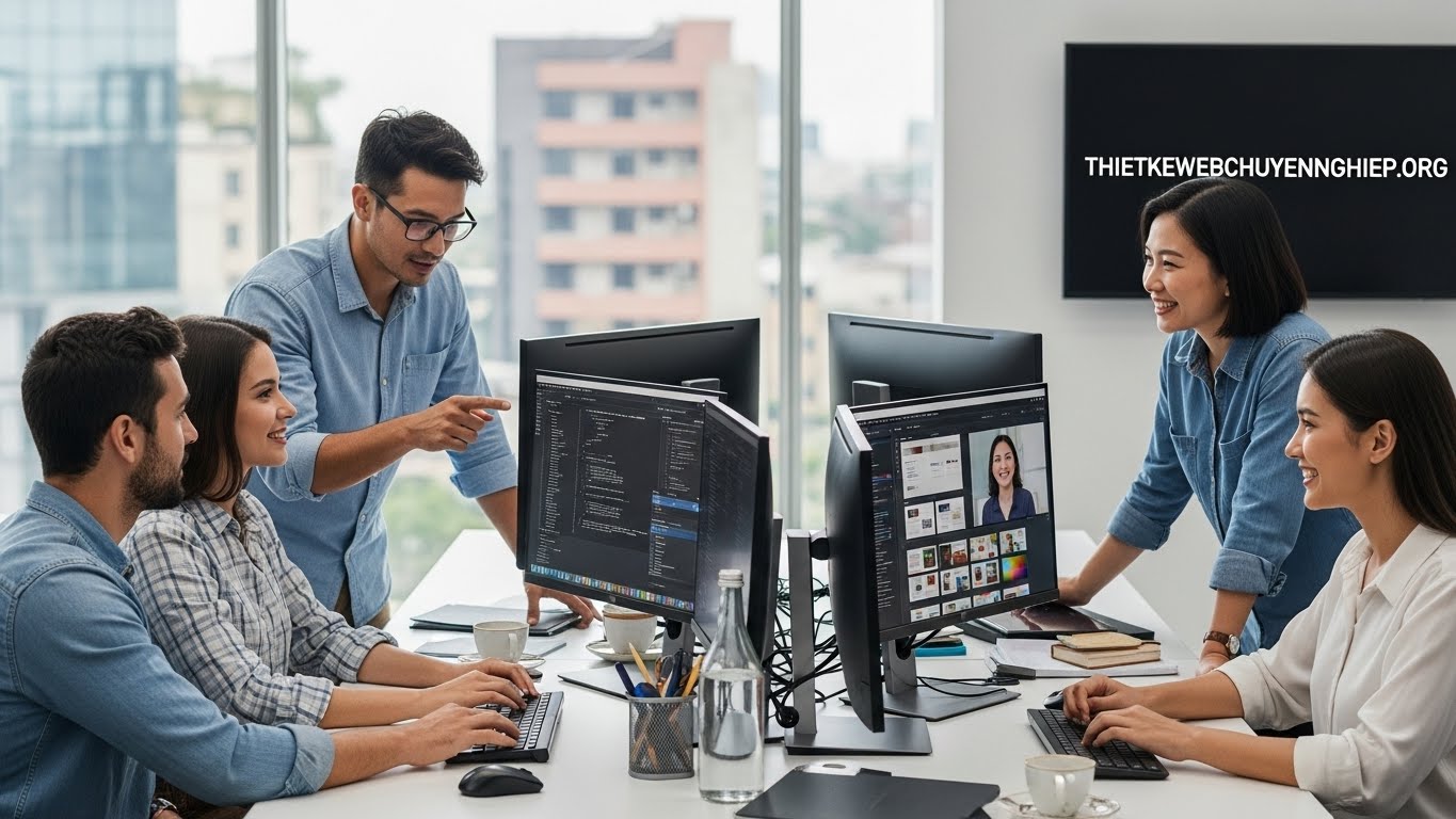 Đội ngũ chuy&ecirc;n gia của THIETKEWEBCHUYENNGHIEP.ORG đang l&agrave;m việc 