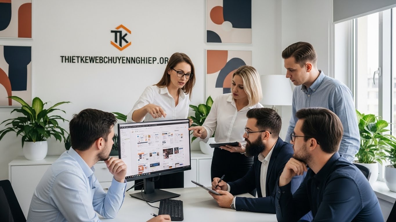 Đội ngũ chuy&ecirc;n gia của THIETKEWEBCHUYENNGHIEP.ORG đang thảo luận về một dự &aacute;n website 