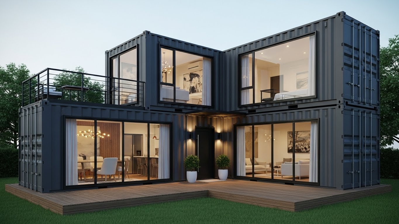 Dự &aacute;n nh&agrave; container 2 tầng đ&atilde; ho&agrave;n th&agrave;nh với nội thất sang trọng 