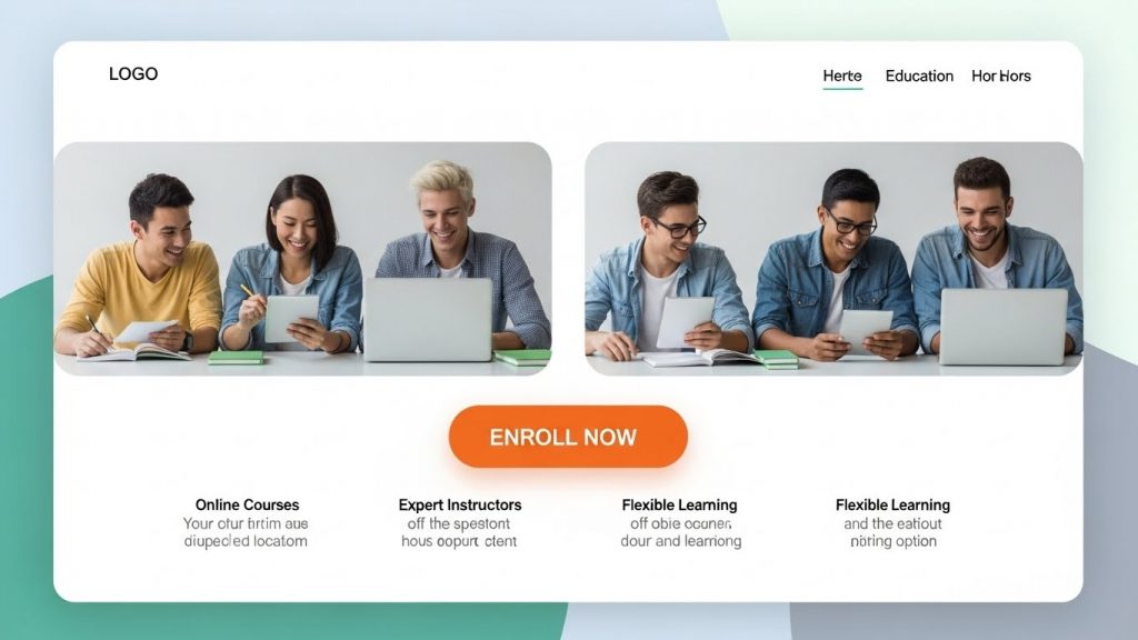 Mẫu Landing Page Giáo Dục
