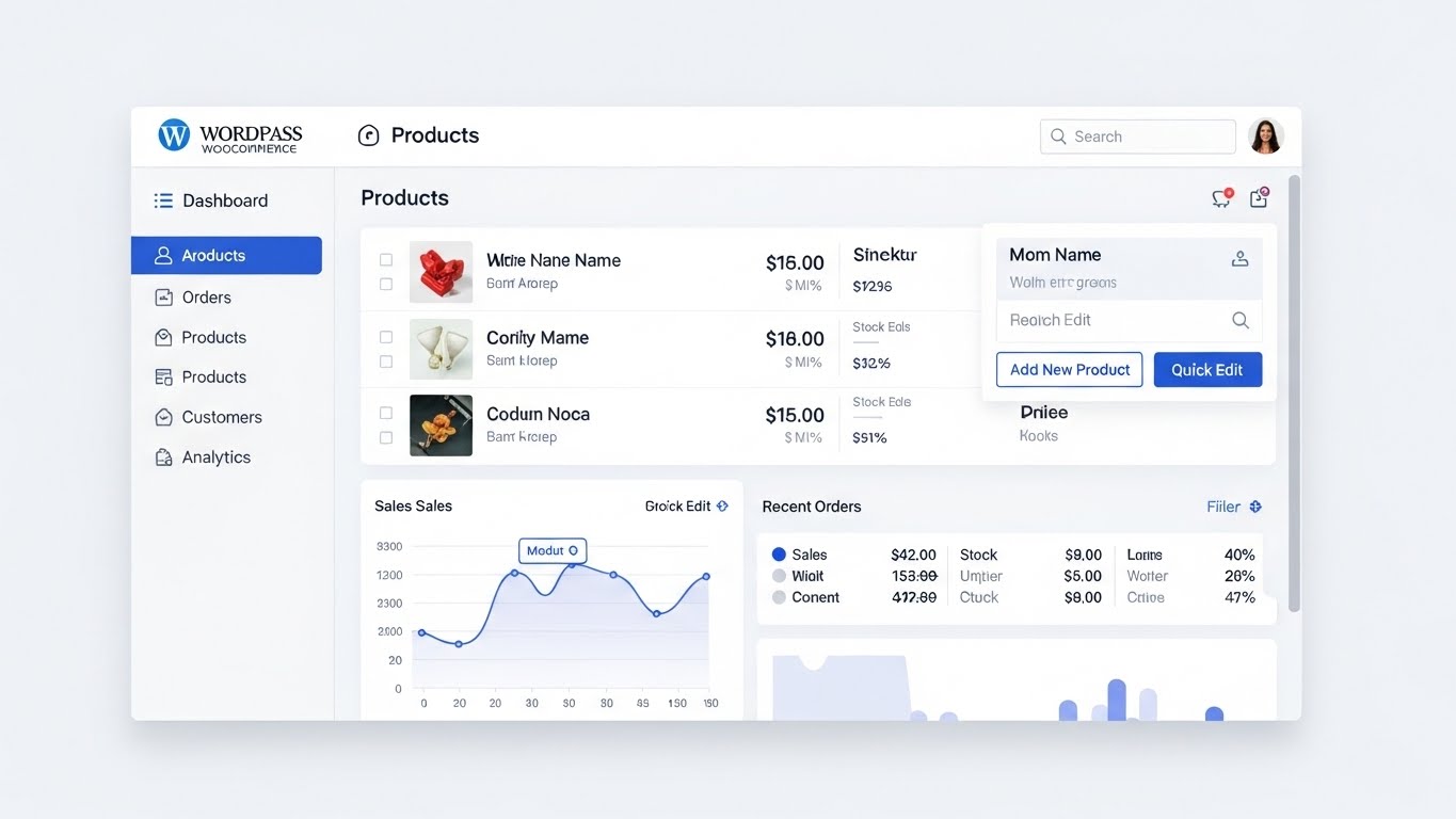 Giao diện quản trị WordPress v&agrave; WooCommerce trực quan, dễ quản l&yacute; sản phẩm 
