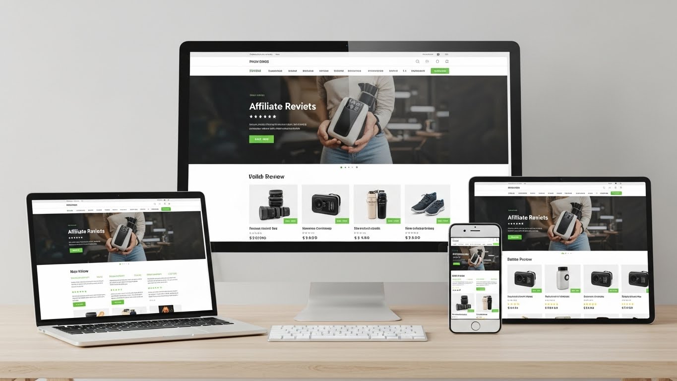 Giao diện website affiliate chuy&ecirc;n nghiệp tr&ecirc;n nhiều thiết bị 