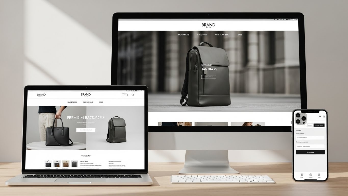 Giao diện website b&aacute;n balo, t&uacute;i x&aacute;ch chuy&ecirc;n nghiệp, hiển thị đẹp tr&ecirc;n nhiều thiết bị 