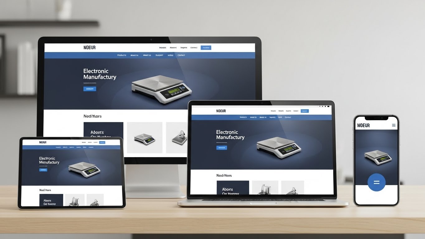 Giao diện website b&aacute;n c&acirc;n điện tử chuy&ecirc;n nghiệp tr&ecirc;n nhiều thiết bị 