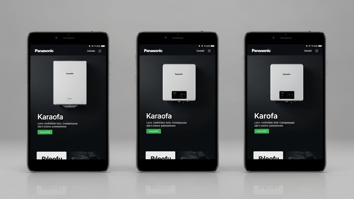 Giao diện website b&aacute;n m&aacute;y nước n&oacute;ng Panasonic v&agrave; Karofi chuy&ecirc;n nghiệp tr&ecirc;n nhiều thiết bị 