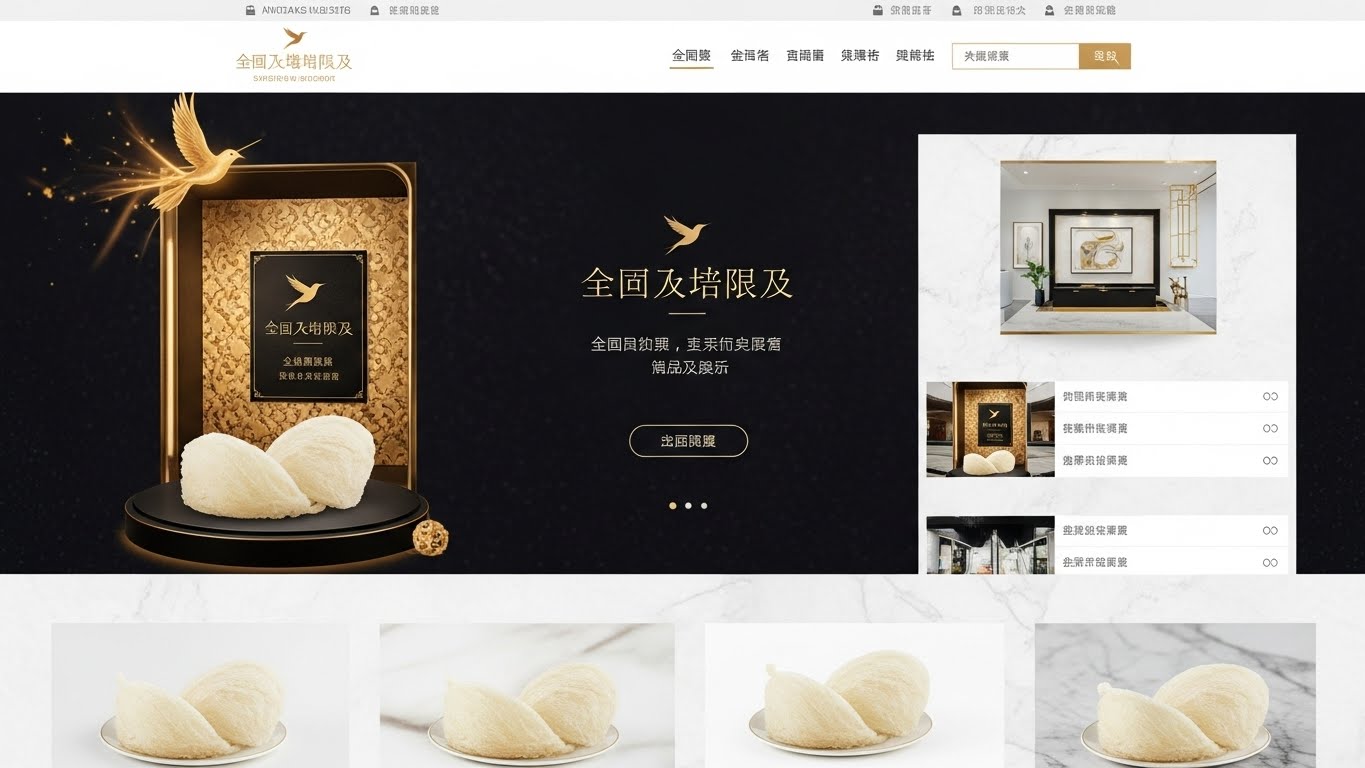 Giao diện website bán yến sào sang trọng và chuyên nghiệp