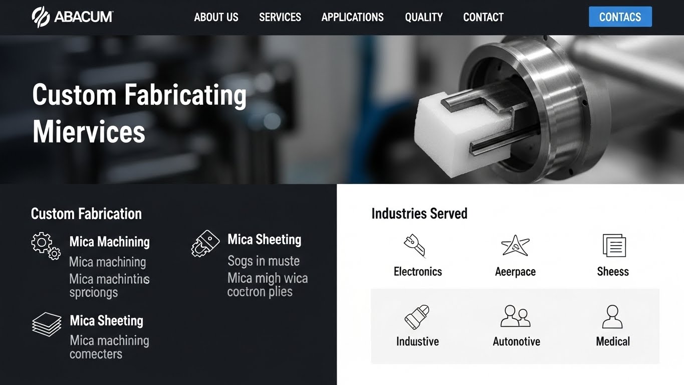 Giao diện website gia c&ocirc;ng mica hiện đại v&agrave; chuy&ecirc;n nghiệp 