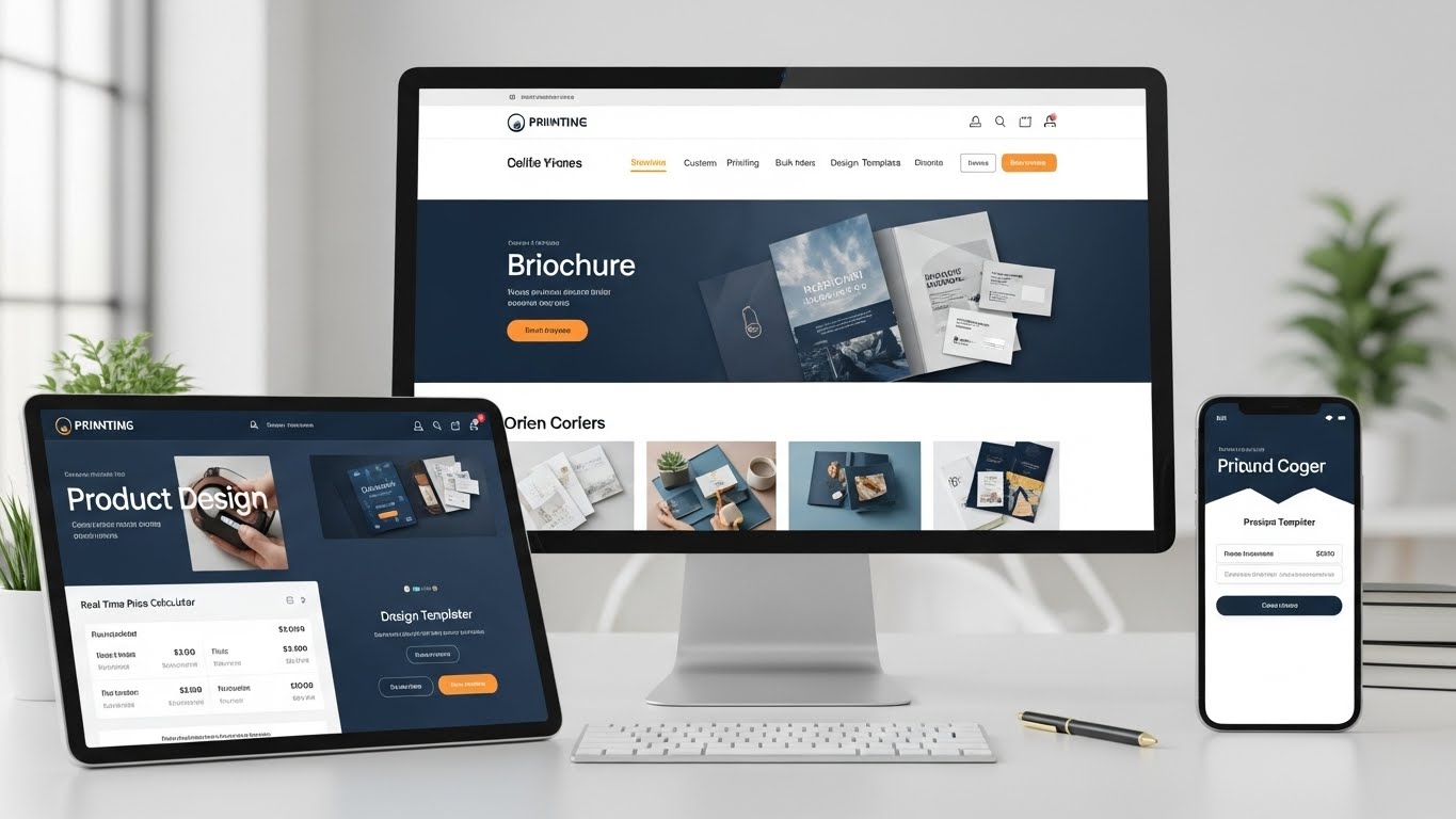 Giao diện website in ấn chuyên nghiệp, hiện đại trên nhiều thiết bị