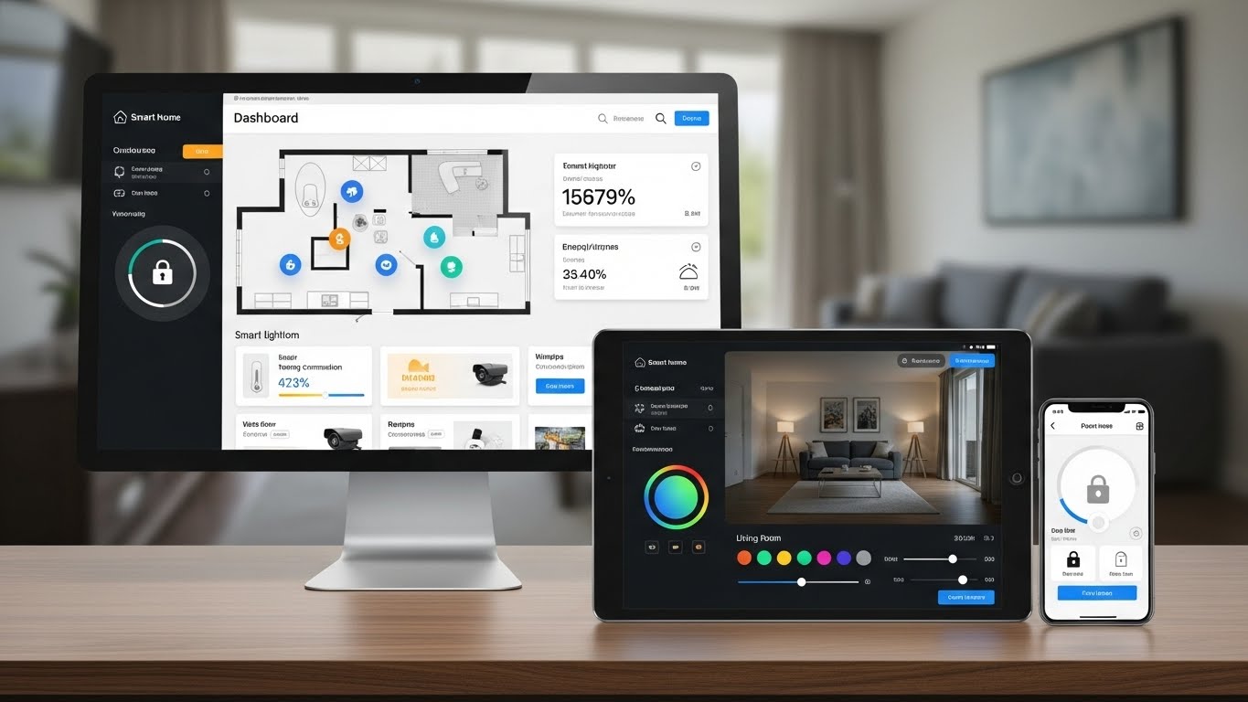 Giao diện website nh&agrave; th&ocirc;ng minh hiện đại tr&ecirc;n nhiều thiết bị 