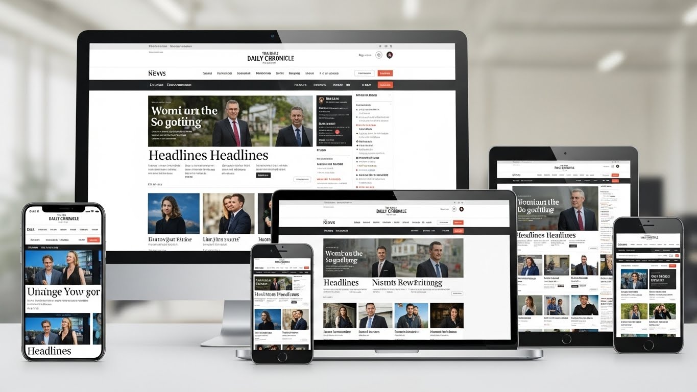 Giao diện website tin tức chuyên nghiệp trên nhiều thiết bị