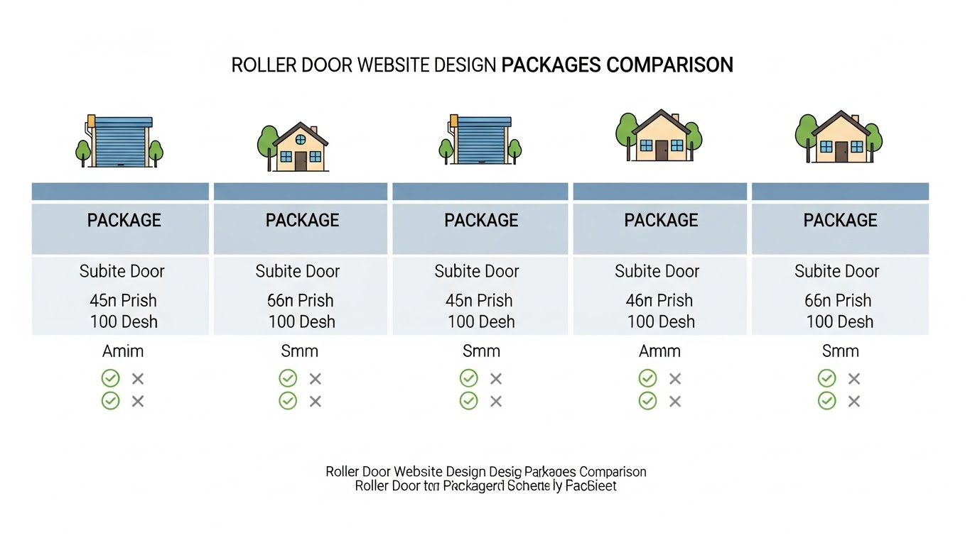 Infographic so s&aacute;nh c&aacute;c g&oacute;i thiết kế website b&aacute;n cửa cuốn gi&aacute; rẻ, trọn g&oacute;i, theo y&ecirc;u cầu 