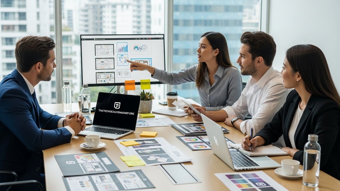 Kh&aacute;ch h&agrave;ng đang thảo luận với đội ngũ THIETKEWEBCHUYENNGHIEP.ORG về dự &aacute;n thiết kế website 