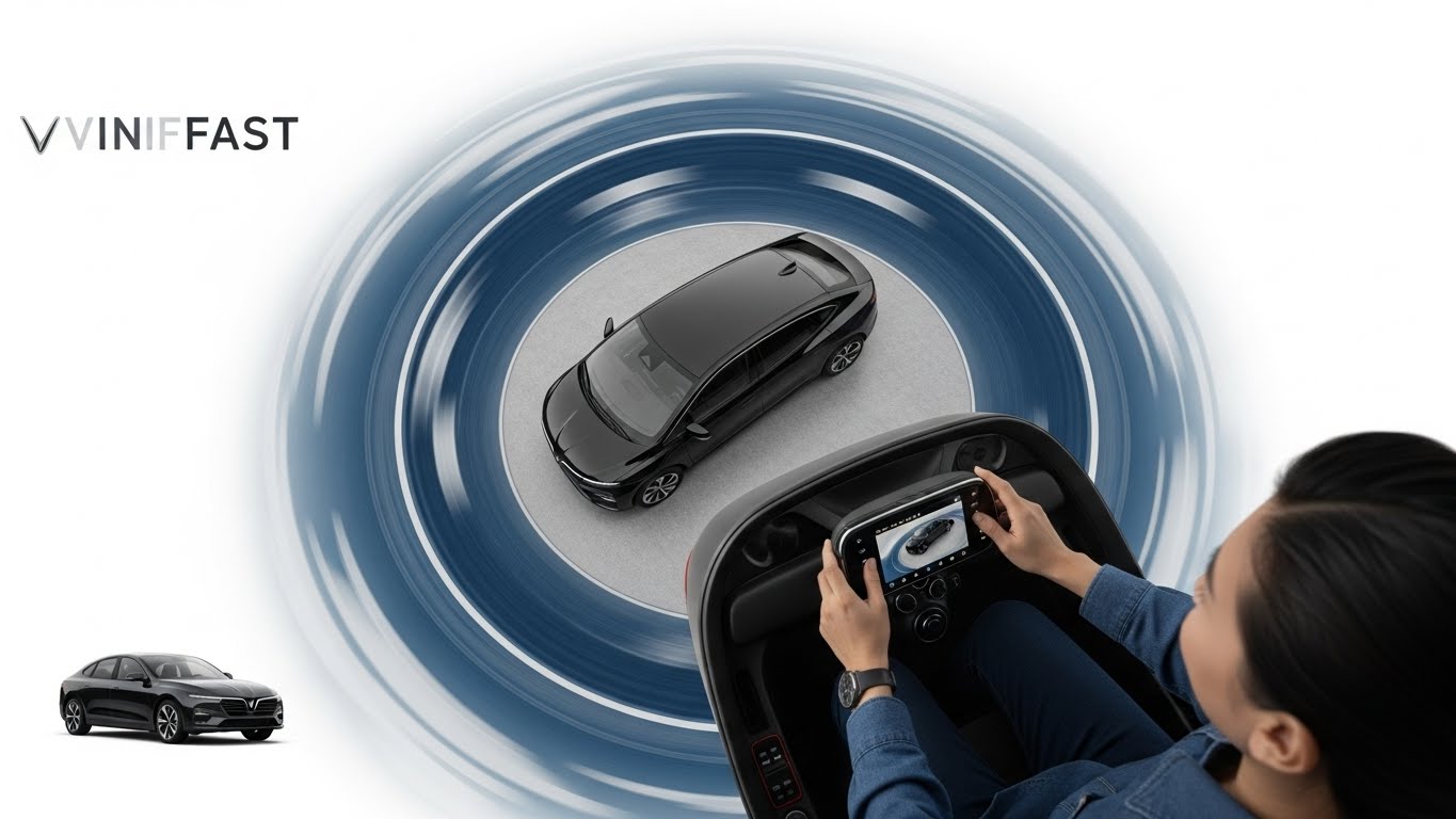 Kh&aacute;ch h&agrave;ng trải nghiệm xem xe &ocirc; t&ocirc; điện Vinfast 360 độ tr&ecirc;n website 