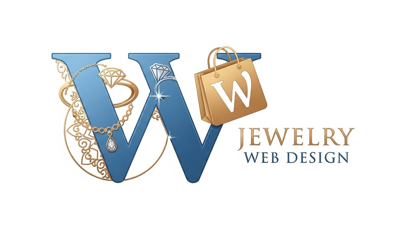 Logo WordPress v&agrave; WooCommerce kết hợp, nền tảng thiết kế web trang sức 