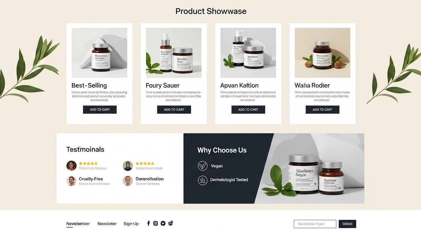 Ví dụ về Landing Page Mỹ phẩm thành công (và các yếu tố chung)