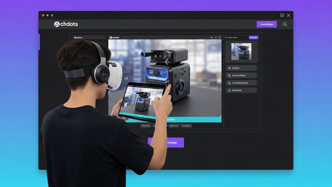 Người d&ugrave;ng trải nghiệm sản phẩm c&ocirc;ng nghệ qua thực tế ảo (AR) tr&ecirc;n website 