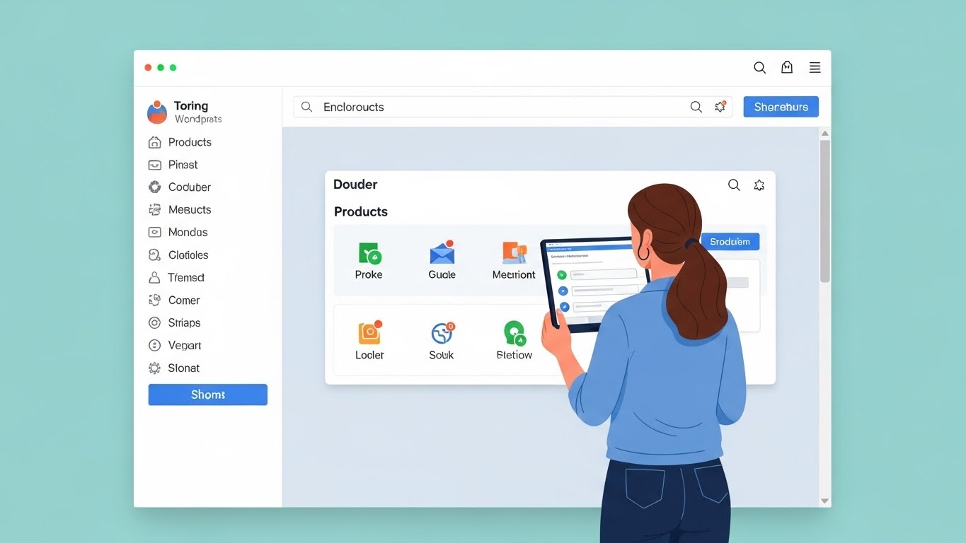 Quản trị viên đang cập nhật sản phẩm trên trang quản trị WordPress