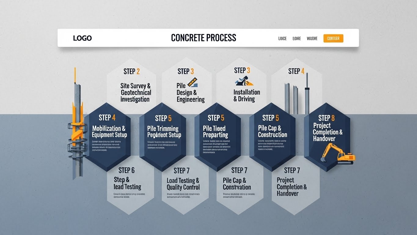 Quy tr&igrave;nh thiết kế website &eacute;p cọc b&ecirc; t&ocirc;ng gồm 8 bước chuy&ecirc;n nghiệp 