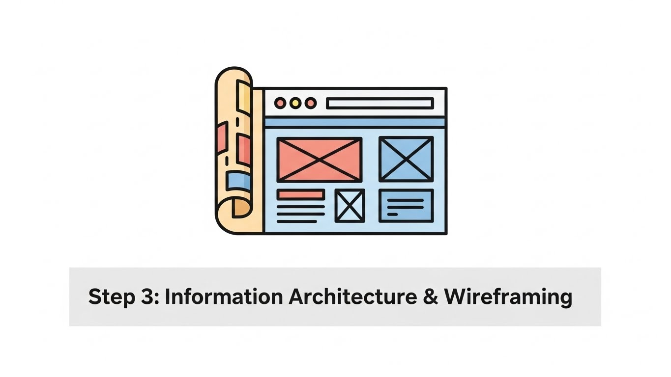 Sơ đồ quy tr&igrave;nh 7 bước thiết kế website b&aacute;n bảo hiểm chuy&ecirc;n nghiệp, từ tư vấn đến bảo h&agrave;nh 