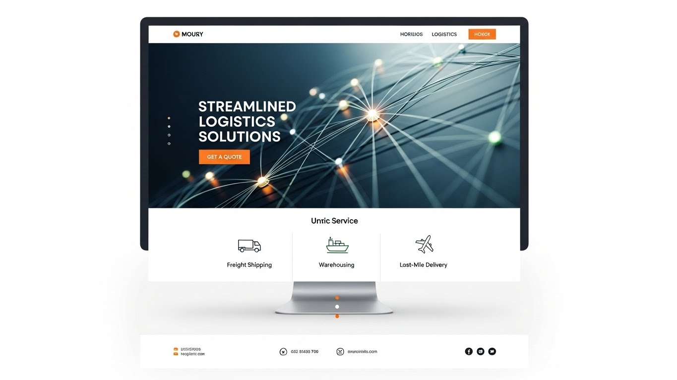 Thiết kế website logistics tối giản v&agrave; hiện đại 