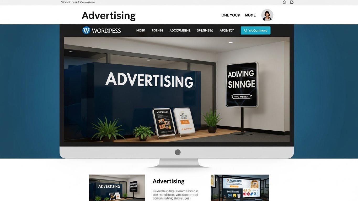 Website bảng hiệu quảng c&aacute;o tr&ecirc;n nền tảng WordPress v&agrave; WooCommerce 