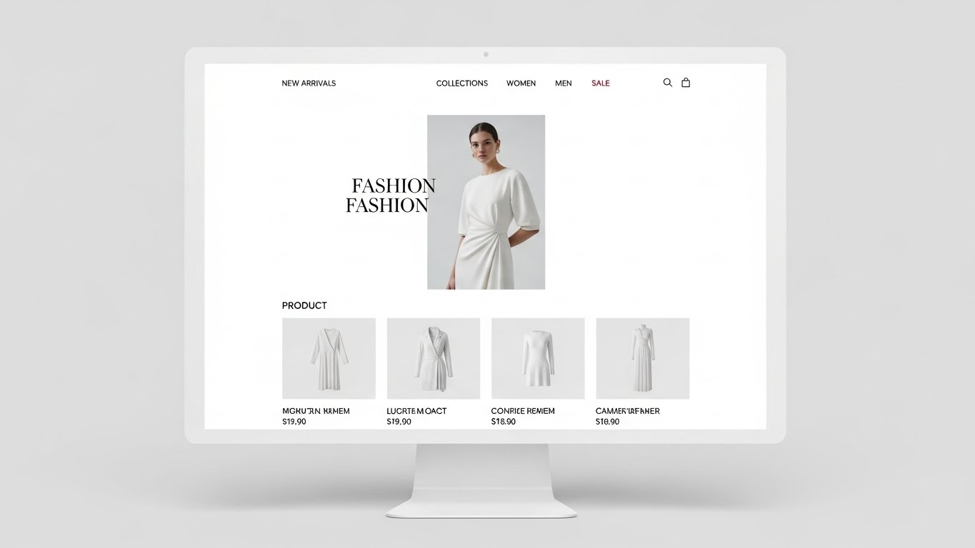 Xu hướng thiết kế website thời trang tối giản, sang trọng