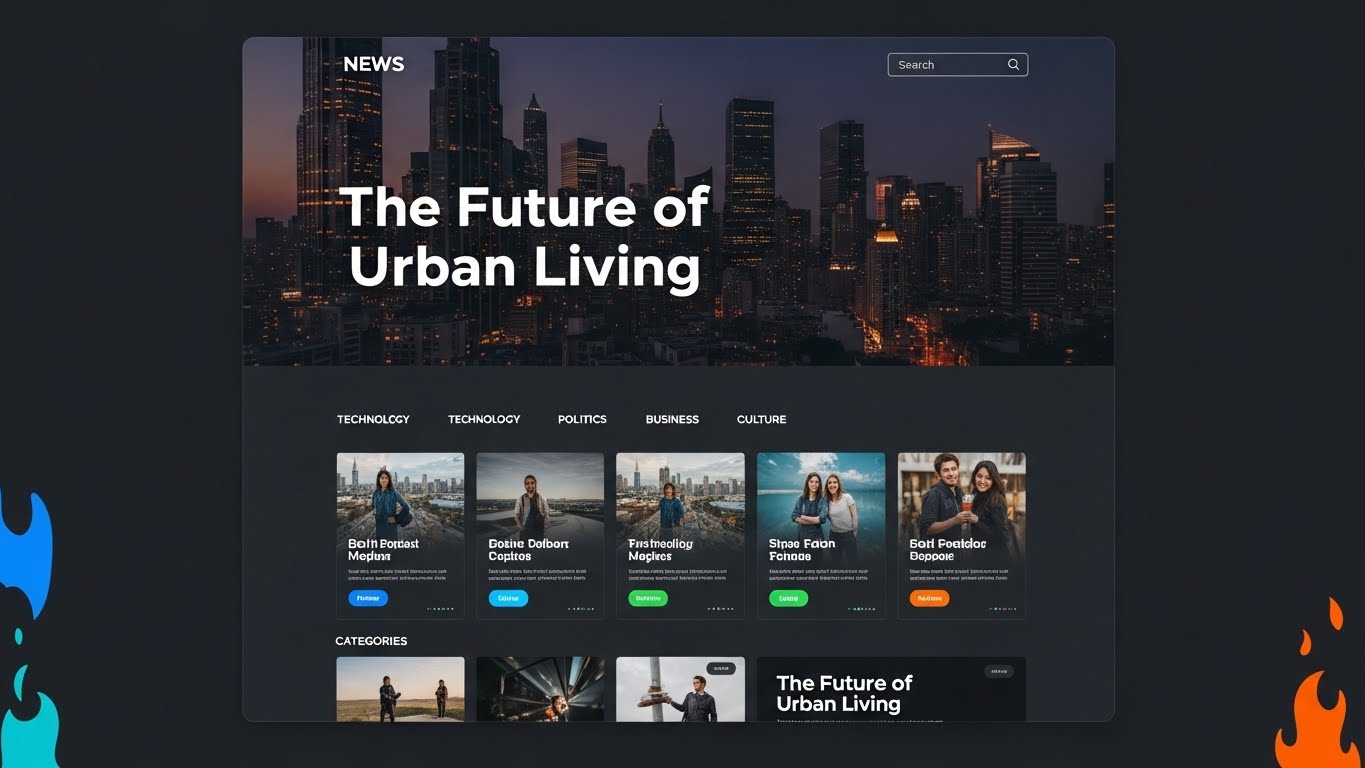 Xu hướng thiết kế website tin tức Dark Mode hiện đại