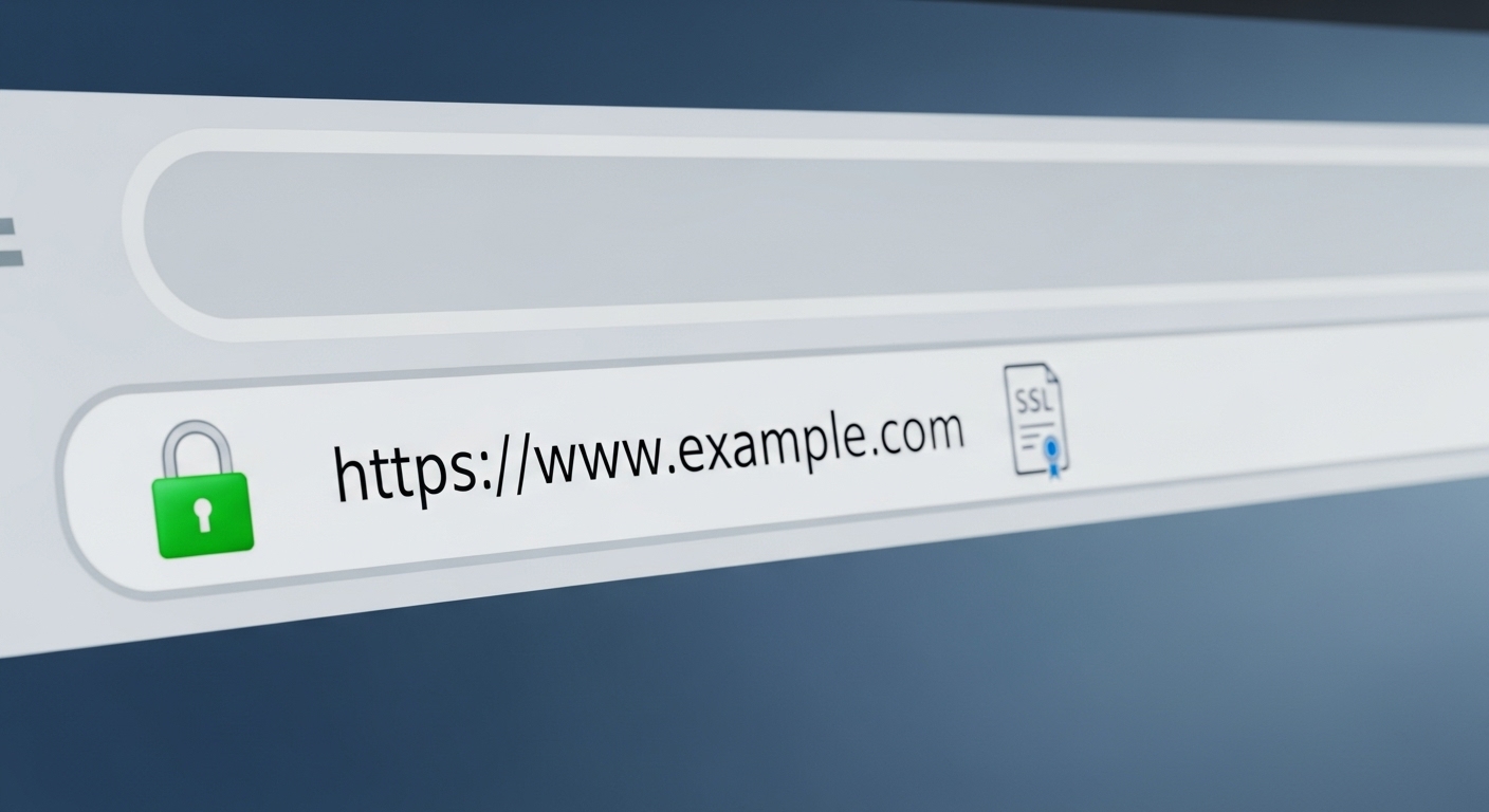 Biểu tượng ổ kh&oacute;a v&agrave; chứng chỉ SSL tr&ecirc;n thanh địa chỉ tr&igrave;nh duyệt 