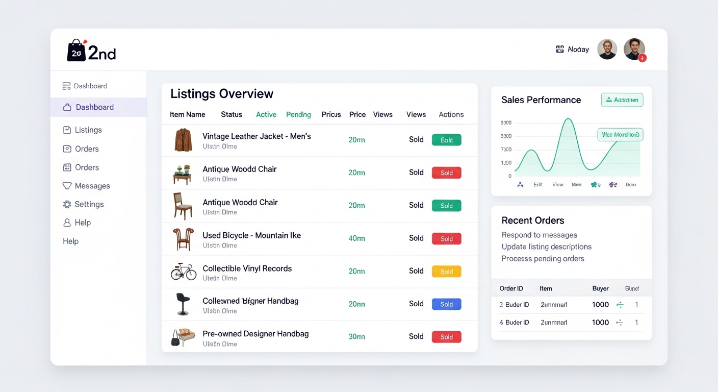 Giao diện quản l&yacute; sản phẩm tr&ecirc;n website mua b&aacute;n đồ cũ 