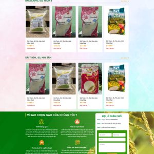 Theme wordpress tiệm bán gạo , nông sản