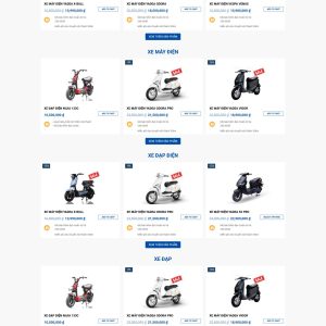 Theme wordpress bán xe điện 1