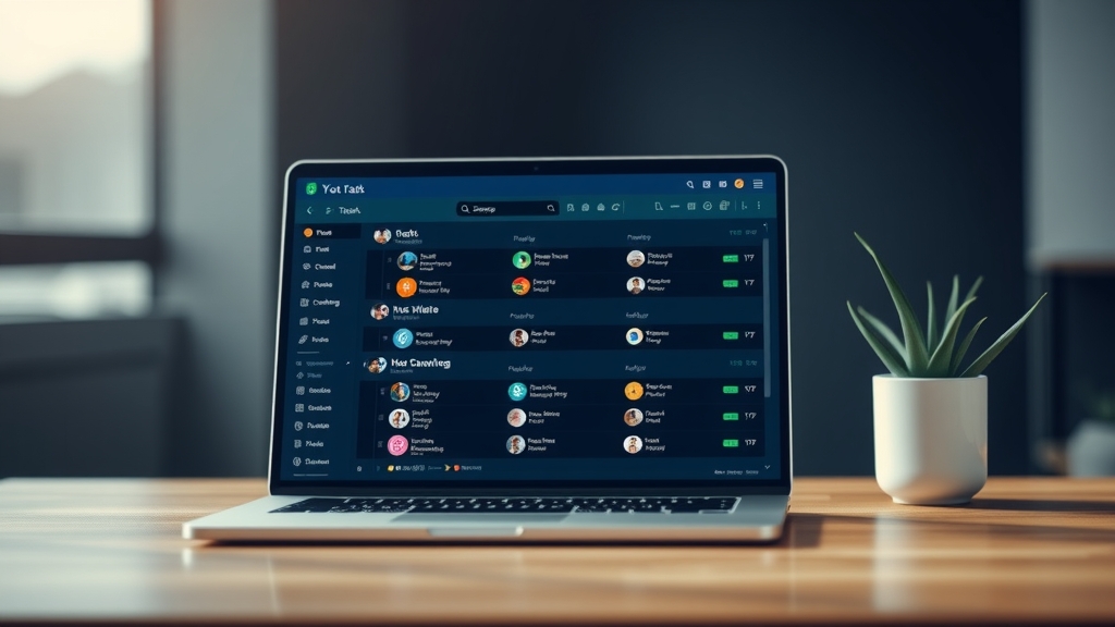 Giao diện một ứng dụng web quản lý công việc (web app). 