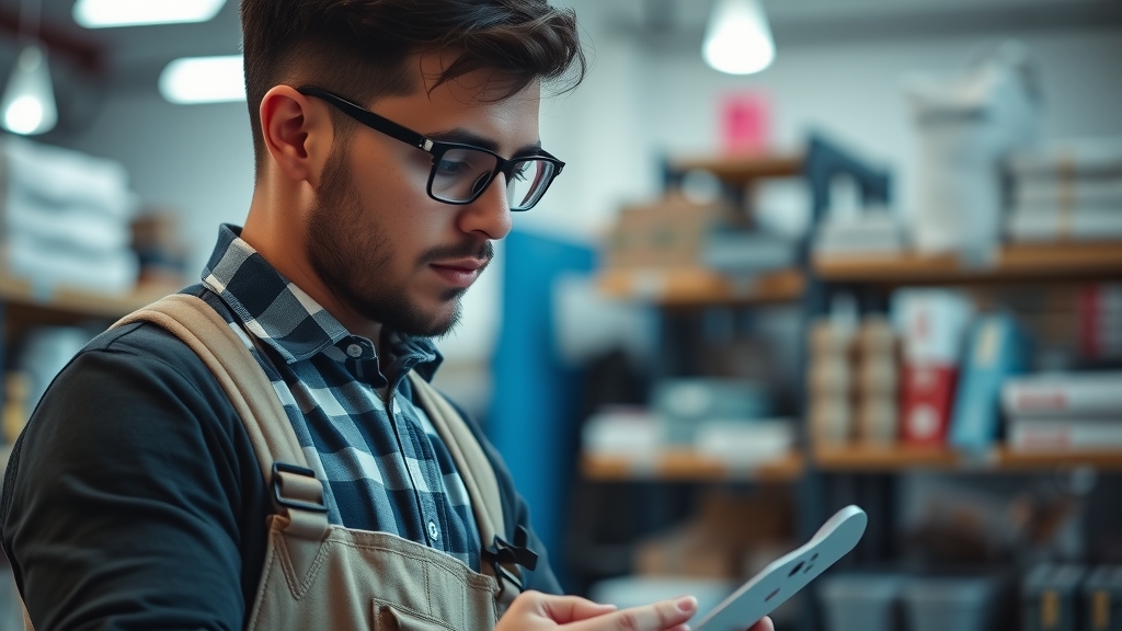 Hình ảnh một chủ doanh nghiệp nhỏ đang cân nhắc lựa chọn nền tảng web 