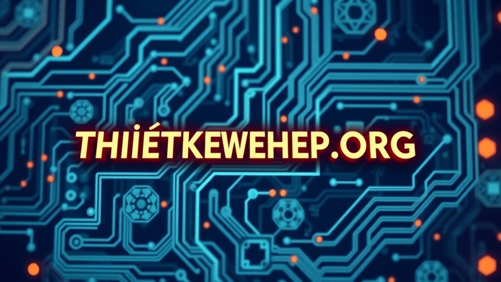 Logo của THIETKEWEBCHUYENNGHIEP.ORG trên nền công nghệ 