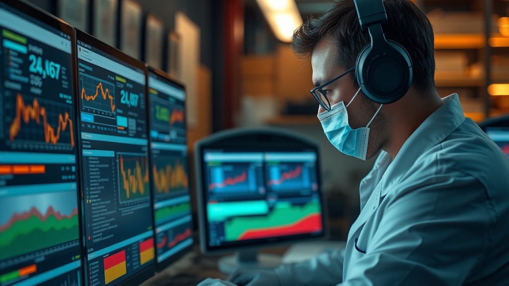 Một chuyên gia kỹ thuật đang kiểm tra và tối ưu hiệu suất website trên máy tính 