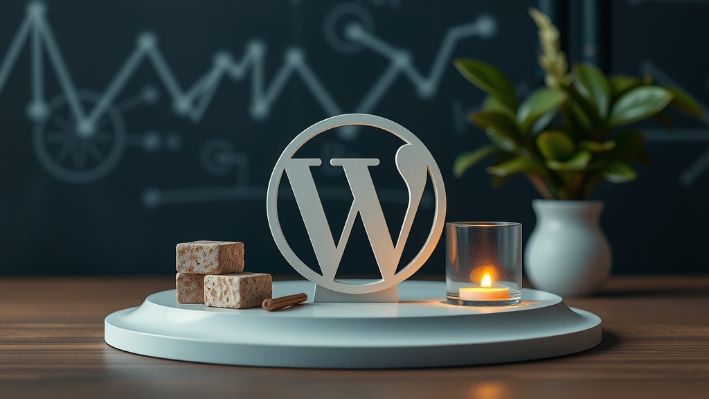 Một trang web WordPress hiện đại với thiết kế tối giản và các yếu tố 3D. 